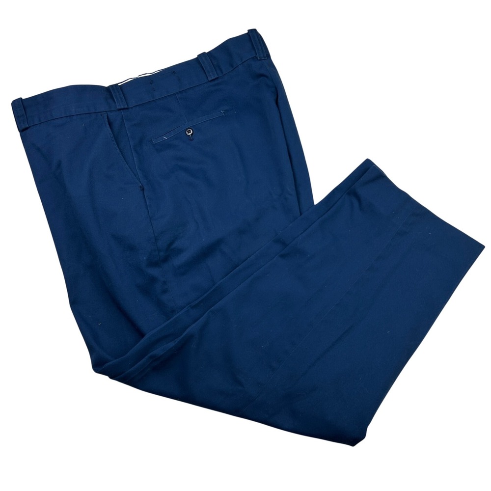 Vintage BIG MAC JCPenney Work Pants 44x30 Navy Blue Permanent Press Workwear